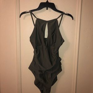Olive Green one piece swimsuit